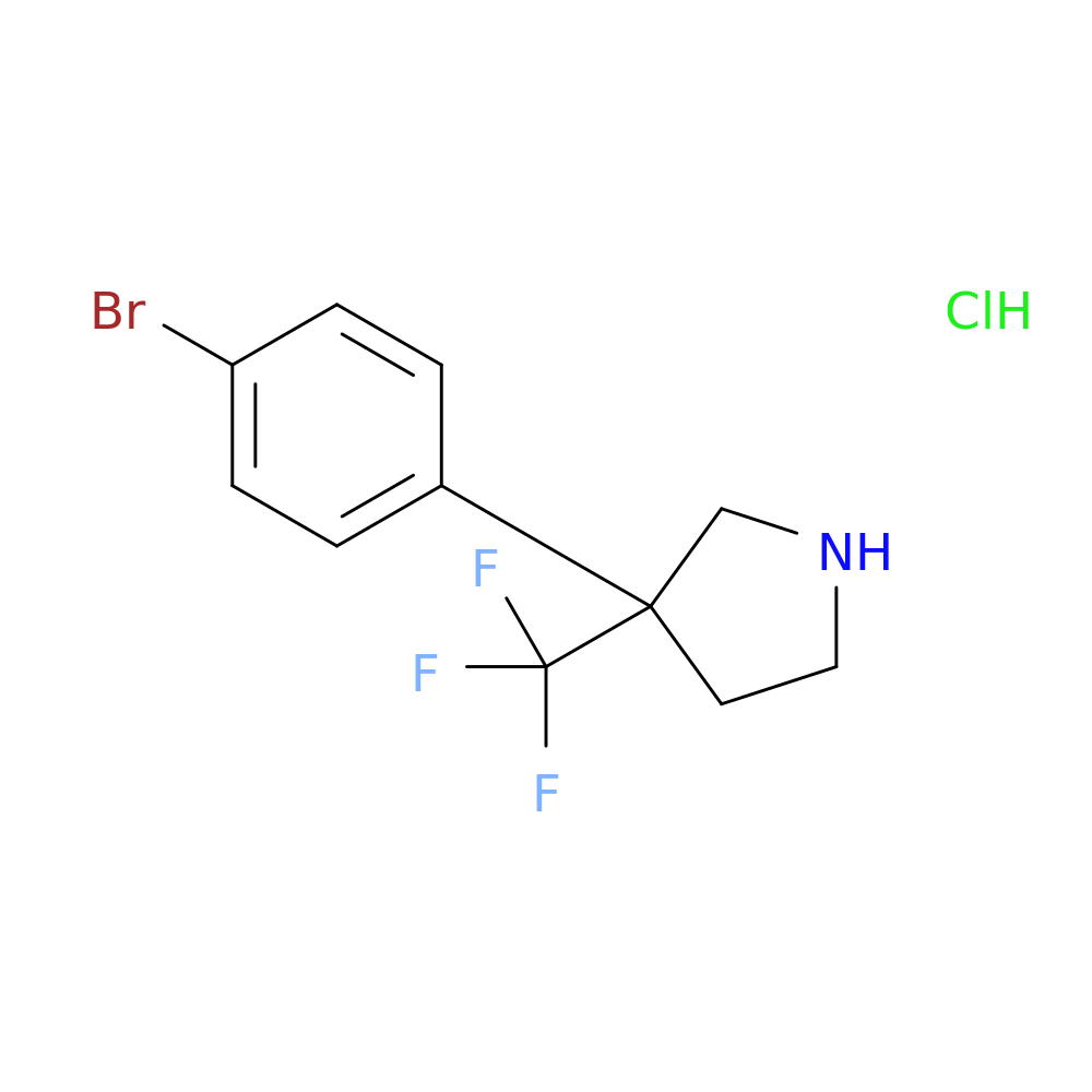 3-(4-bromophenyl)-3-(trifluoromethyl)pyrrolidine hydrochloride
