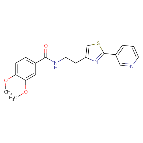 3,4-dimethoxy-N-{2-[2-(pyridin-3-yl)-1,3-thiazol-4-yl]ethyl}benzamide