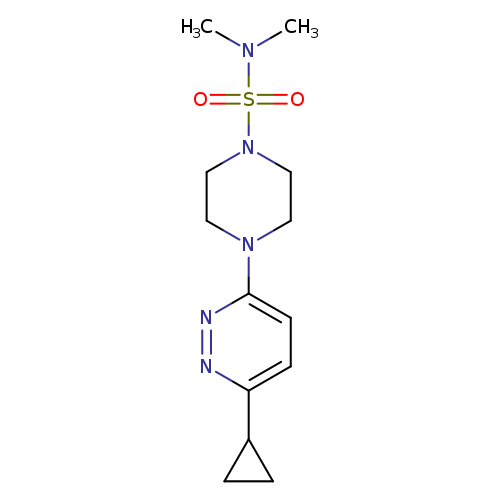 4-(6-cyclopropylpyridazin-3-yl)-N,N-dimethylpiperazine-1-sulfonamide
