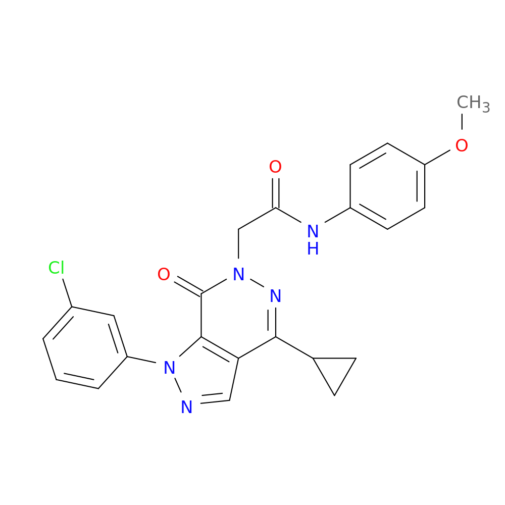 2-[1-(3-chlorophenyl)-4-cyclopropyl-7-oxo-1H,6H,7H-pyrazolo[3,4-d]pyridazin-6-yl]-N-(4-methoxyphenyl)acetamide