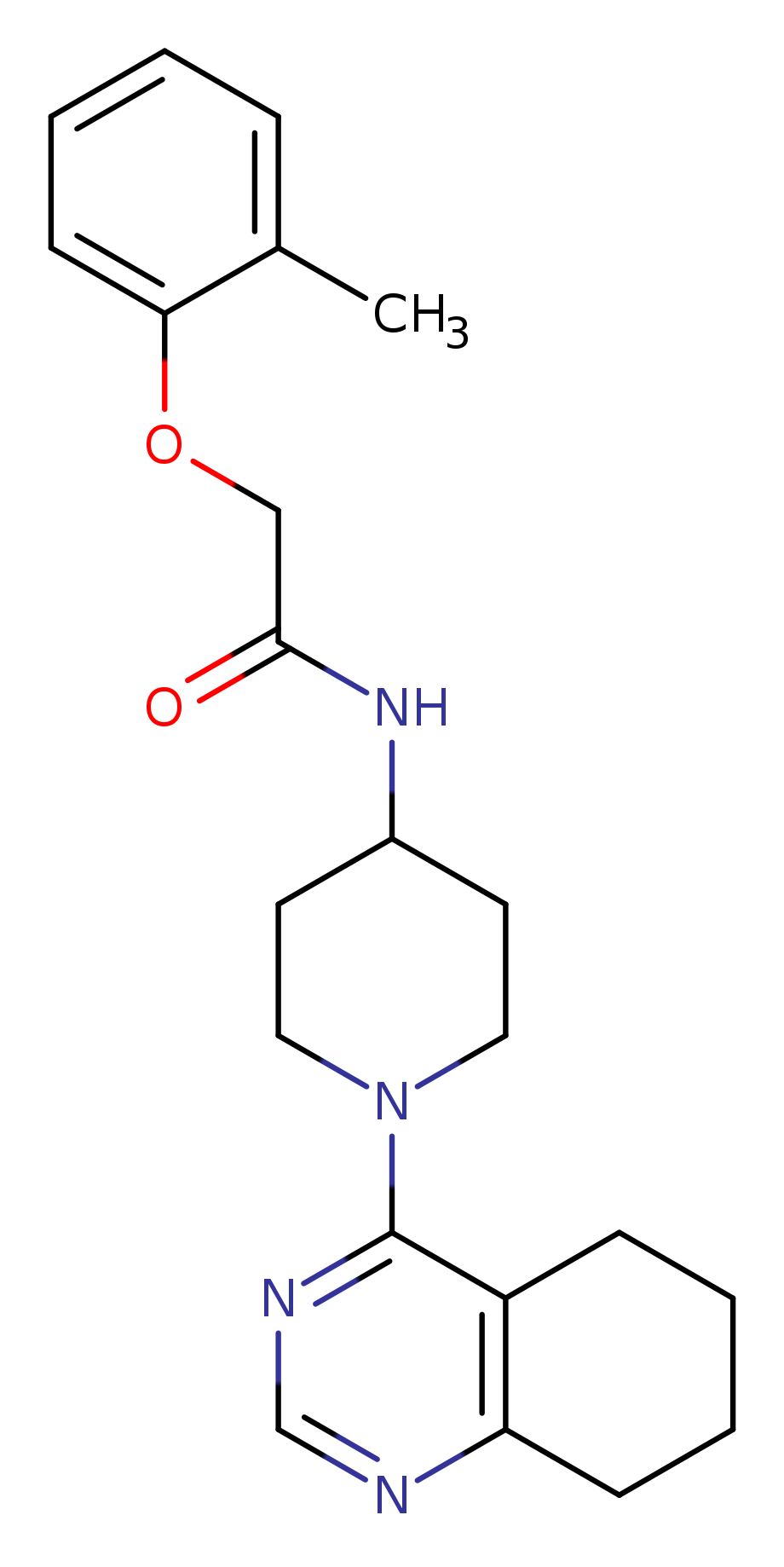 2-(2-methylphenoxy)-N-[1-(5,6,7,8-tetrahydroquinazolin-4-yl)piperidin-4-yl]acetamide