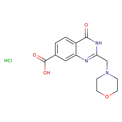 2-(morpholin-4-ylmethyl)-4-oxo-3,4-dihydroquinazoline-7-carboxylic acid hydrochloride