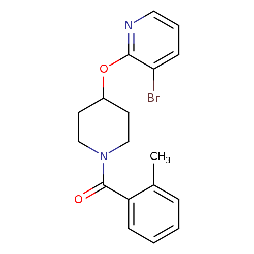 3-bromo-2-{[1-(2-methylbenzoyl)piperidin-4-yl]oxy}pyridine