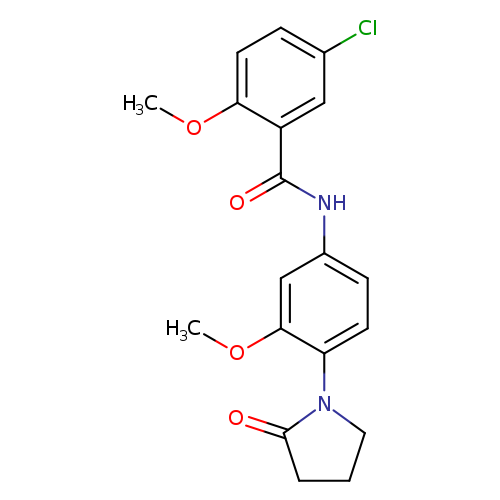 5-chloro-2-methoxy-N-[3-methoxy-4-(2-oxopyrrolidin-1-yl)phenyl]benzamide