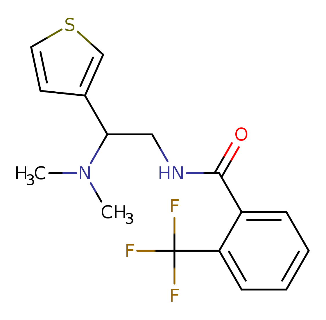 N-[2-(dimethylamino)-2-(thiophen-3-yl)ethyl]-2-(trifluoromethyl)benzamide