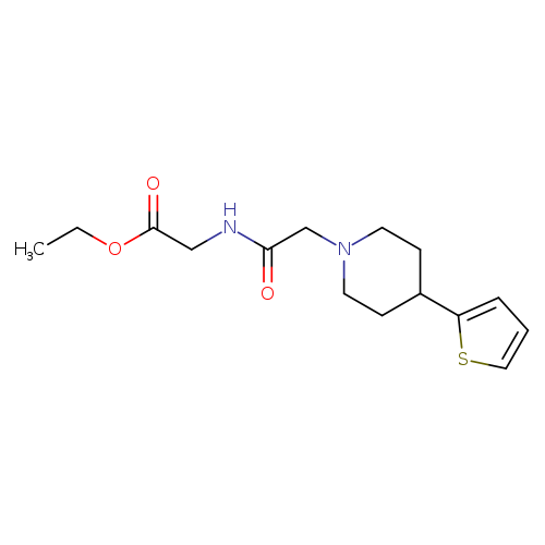ethyl 2-{2-[4-(thiophen-2-yl)piperidin-1-yl]acetamido}acetate