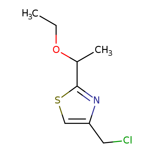 4-(chloromethyl)-2-(1-ethoxyethyl)-1,3-thiazole