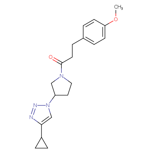 1-[3-(4-cyclopropyl-1H-1,2,3-triazol-1-yl)pyrrolidin-1-yl]-3-(4-methoxyphenyl)propan-1-one