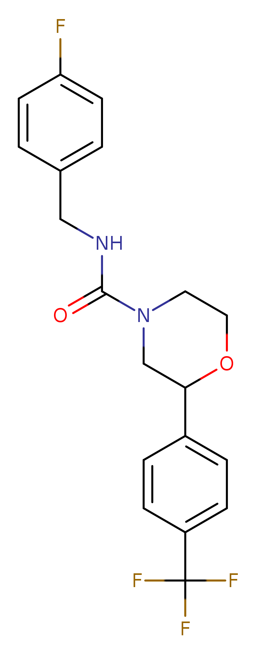 N-[(4-fluorophenyl)methyl]-2-[4-(trifluoromethyl)phenyl]morpholine-4-carboxamide