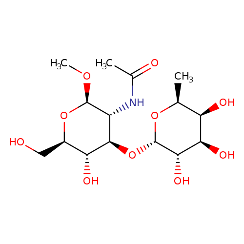 β-D-Glucopyranoside, methyl 2-(acetylamino)-2-deoxy-3-O-(6-deoxy-α-L-galactopyranosyl)-