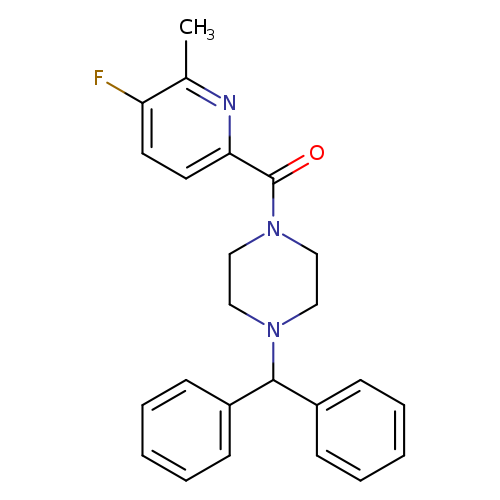 1-(diphenylmethyl)-4-(5-fluoro-6-methylpyridine-2-carbonyl)piperazine