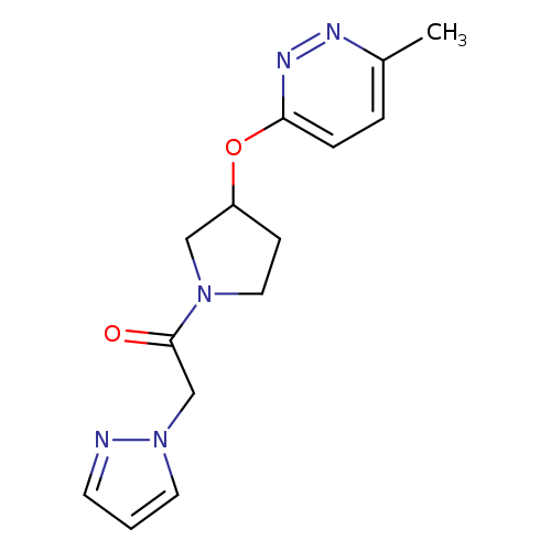 1-{3-[(6-methylpyridazin-3-yl)oxy]pyrrolidin-1-yl}-2-(1H-pyrazol-1-yl)ethan-1-one