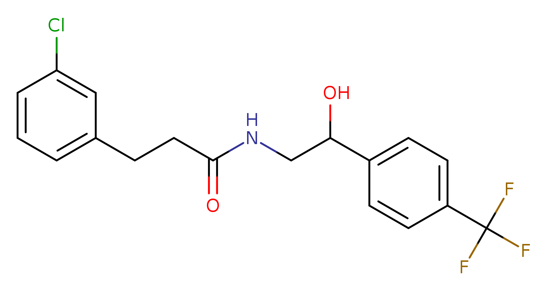 3-(3-chlorophenyl)-N-{2-hydroxy-2-[4-(trifluoromethyl)phenyl]ethyl}propanamide