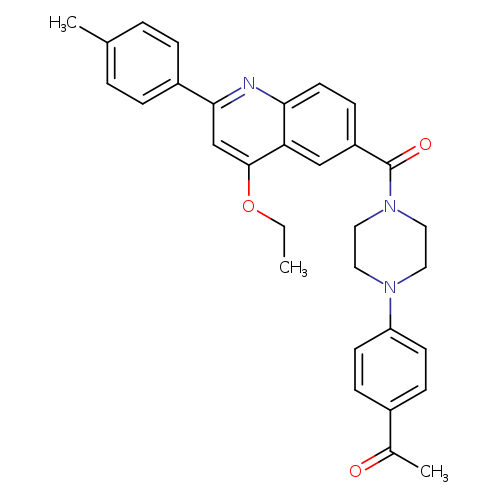 1-(4-{4-[4-ethoxy-2-(4-methylphenyl)quinoline-6-carbonyl]piperazin-1-yl}phenyl)ethan-1-one