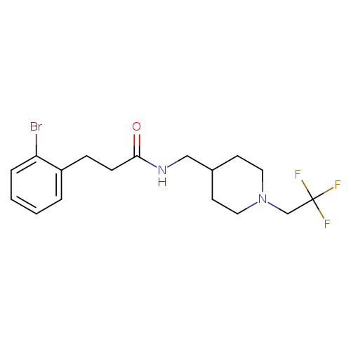 3-(2-bromophenyl)-N-{[1-(2,2,2-trifluoroethyl)piperidin-4-yl]methyl}propanamide