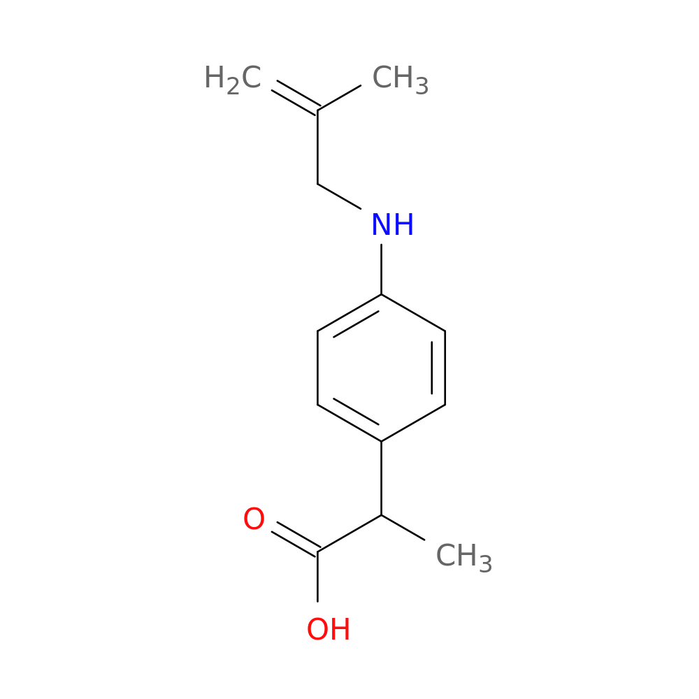 2-(4-((2-Methylallyl)amino)phenyl)propanoic acid