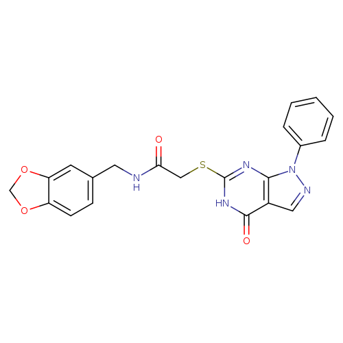 N-[(2H-1,3-benzodioxol-5-yl)methyl]-2-({4-oxo-1-phenyl-1H,4H,5H-pyrazolo[3,4-d]pyrimidin-6-yl}sulfanyl)acetamide