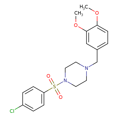 1-[(4-chlorophenyl)sulfonyl]-4-(3,4-dimethoxybenzyl)piperazine