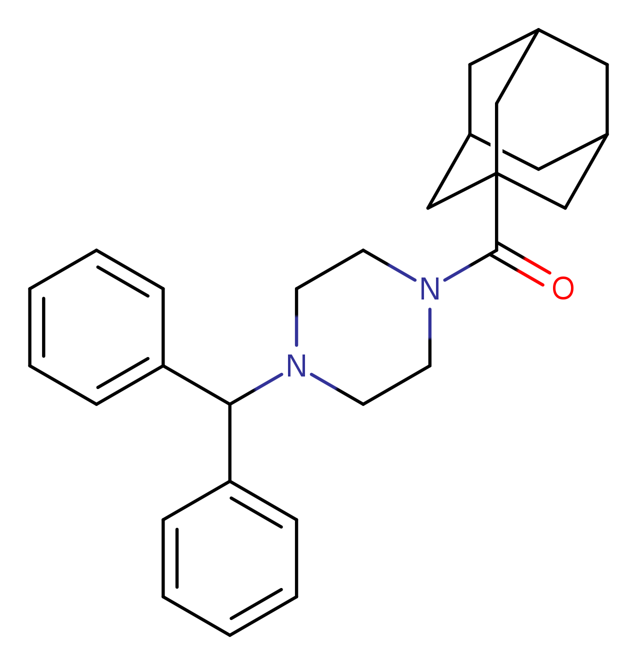 1-(adamantane-1-carbonyl)-4-(diphenylmethyl)piperazine
