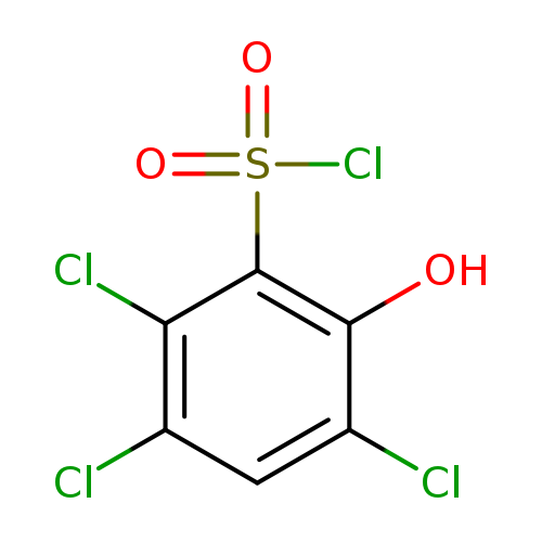 2,3,5-trichloro-6-hydroxybenzene-1-sulfonyl chloride