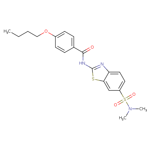 4-butoxy-N-[6-(dimethylsulfamoyl)-1,3-benzothiazol-2-yl]benzamide