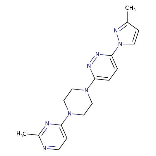 3-(3-methyl-1H-pyrazol-1-yl)-6-[4-(2-methylpyrimidin-4-yl)piperazin-1-yl]pyridazine
