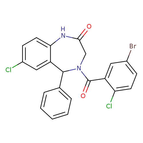 4-(5-bromo-2-chlorobenzoyl)-7-chloro-5-phenyl-2,3,4,5-tetrahydro-1H-1,4-benzodiazepin-2-one