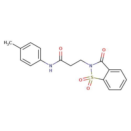 N-(4-methylphenyl)-3-(1,1,3-trioxo-2,3-dihydro-1lambda6,2-benzothiazol-2-yl)propanamide