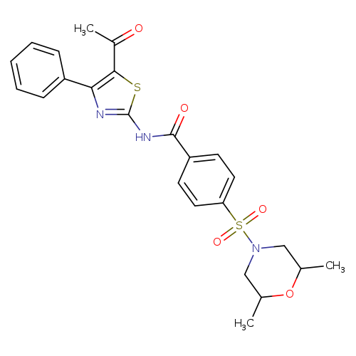 N-(5-acetyl-4-phenyl-1,3-thiazol-2-yl)-4-[(2,6-dimethylmorpholin-4-yl)sulfonyl]benzamide