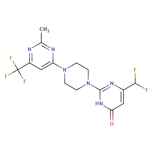 6-(difluoromethyl)-2-{4-[2-methyl-6-(trifluoromethyl)pyrimidin-4-yl]piperazin-1-yl}-3,4-dihydropyrimidin-4-one