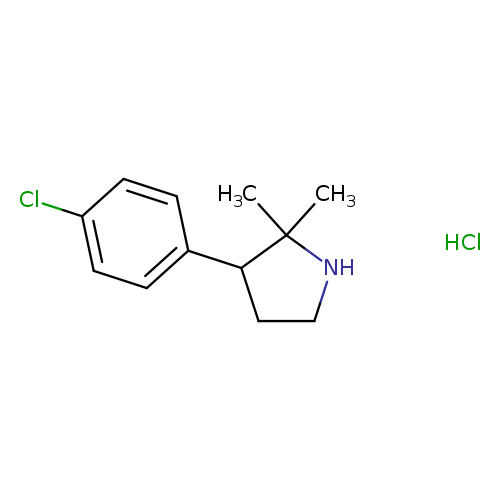 3-(4-chlorophenyl)-2,2-dimethylpyrrolidine hydrochloride
