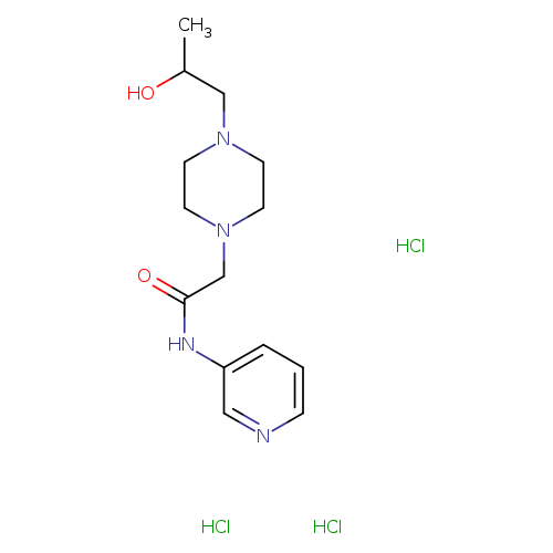 2-[4-(2-hydroxypropyl)piperazin-1-yl]-N-(pyridin-3-yl)acetamide trihydrochloride