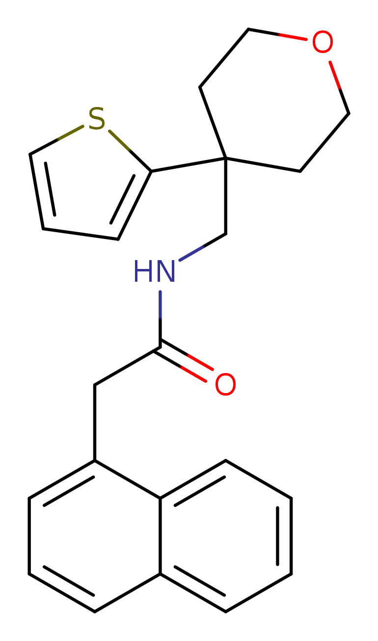 2-(naphthalen-1-yl)-N-{[4-(thiophen-2-yl)oxan-4-yl]methyl}acetamide
