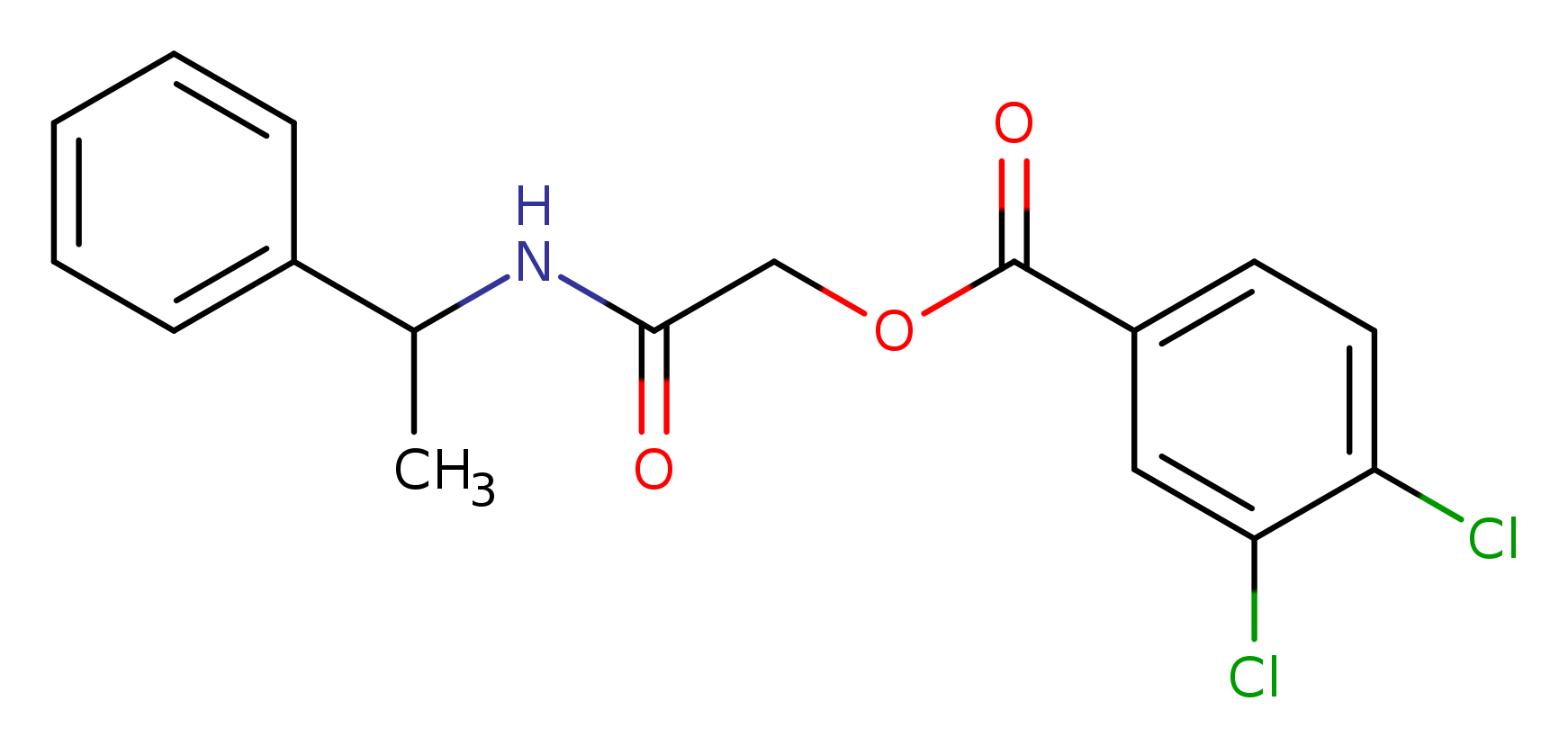 [(1-phenylethyl)carbamoyl]methyl 3,4-dichlorobenzoate
