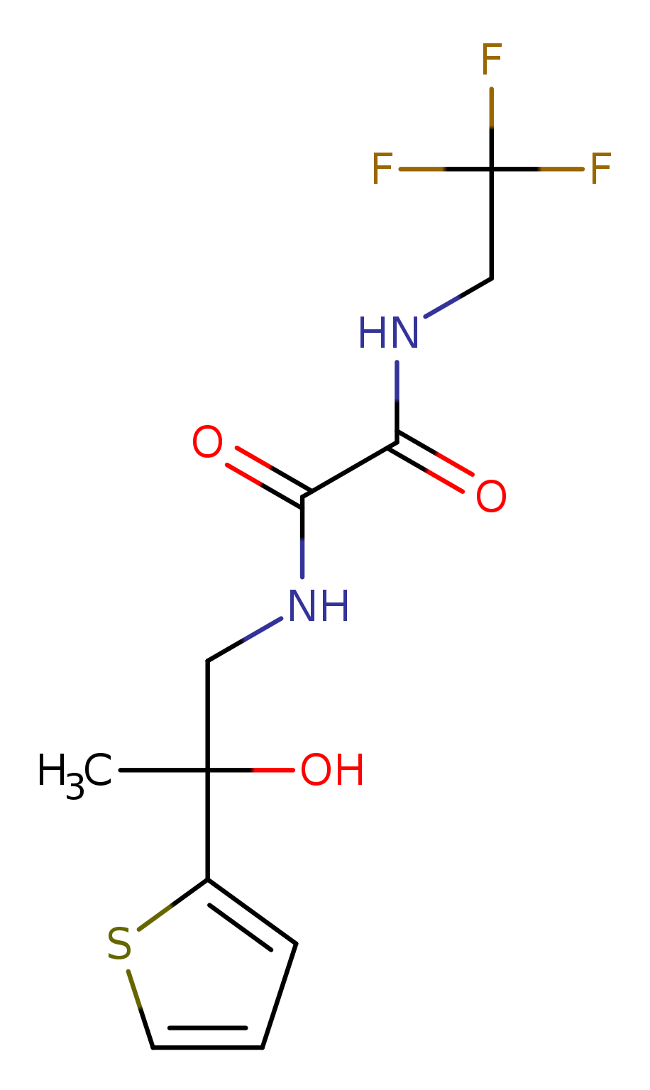 N'-[2-hydroxy-2-(thiophen-2-yl)propyl]-N-(2,2,2-trifluoroethyl)ethanediamide