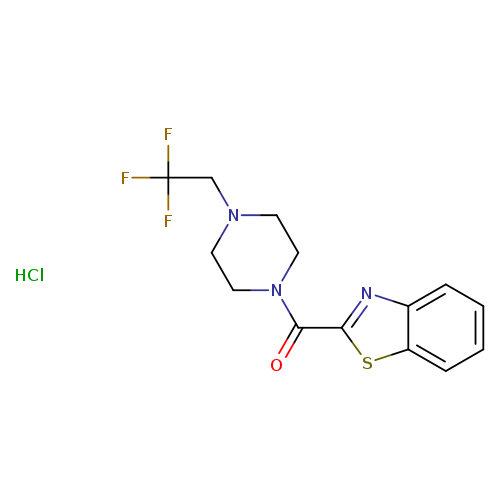 2-[4-(2,2,2-trifluoroethyl)piperazine-1-carbonyl]-1,3-benzothiazole hydrochloride