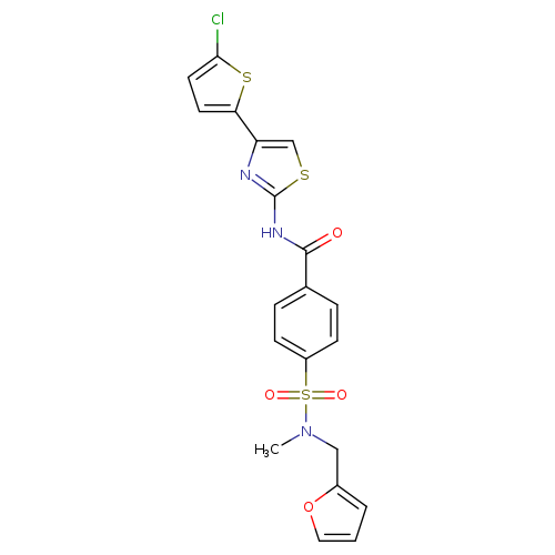 N-[4-(5-chlorothiophen-2-yl)-1,3-thiazol-2-yl]-4-{[(furan-2-yl)methyl](methyl)sulfamoyl}benzamide