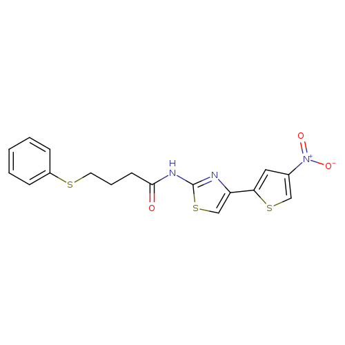 N-[4-(4-nitrothiophen-2-yl)-1,3-thiazol-2-yl]-4-(phenylsulfanyl)butanamide