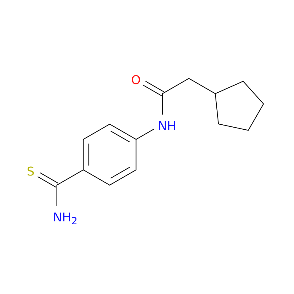 N-(4-carbamothioylphenyl)-2-cyclopentylacetamide
