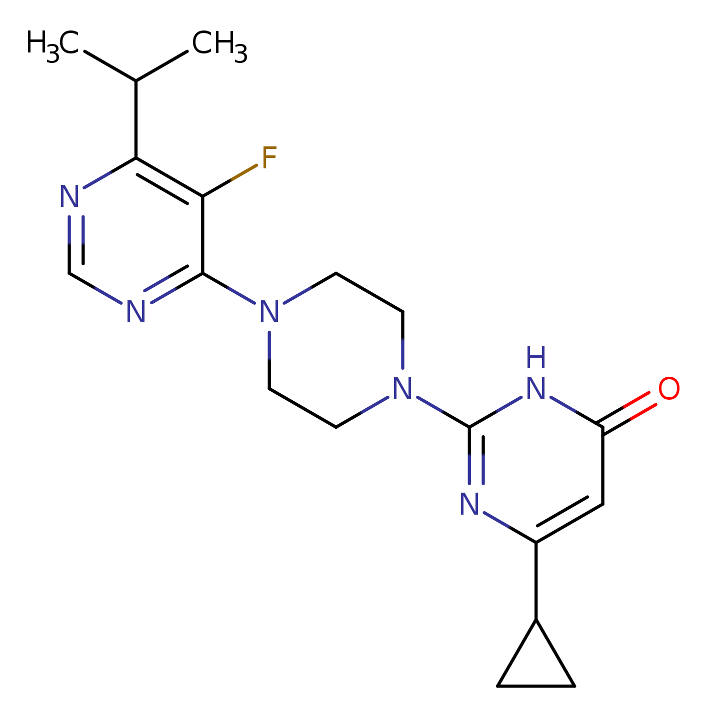 6-cyclopropyl-2-{4-[5-fluoro-6-(propan-2-yl)pyrimidin-4-yl]piperazin-1-yl}-3,4-dihydropyrimidin-4-one