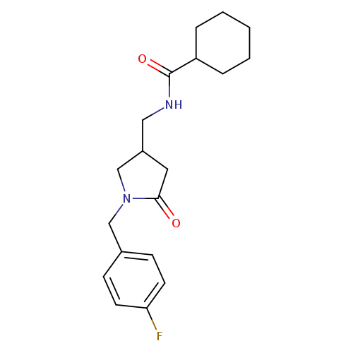 N-({1-[(4-fluorophenyl)methyl]-5-oxopyrrolidin-3-yl}methyl)cyclohexanecarboxamide
