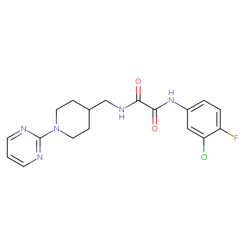 N'-(3-chloro-4-fluorophenyl)-N-{[1-(pyrimidin-2-yl)piperidin-4-yl]methyl}ethanediamide