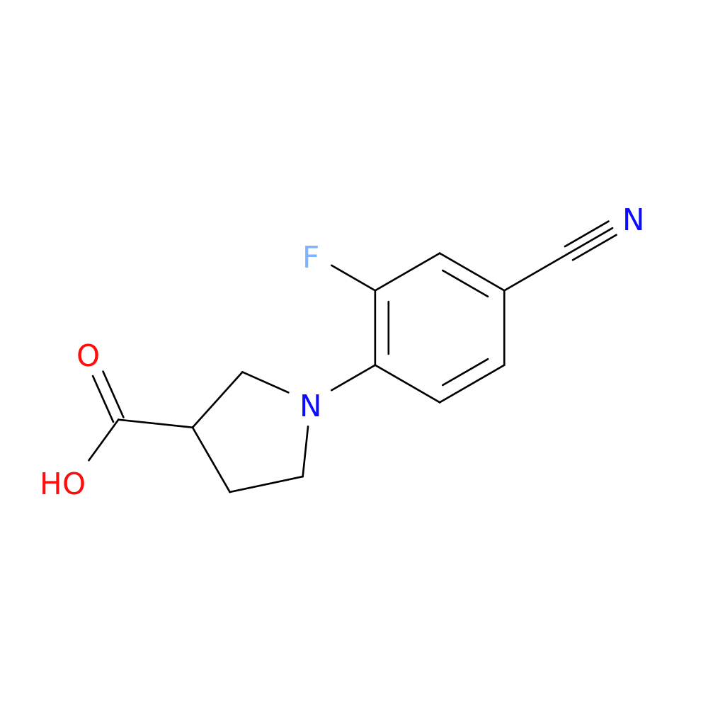 1-(4-cyano-2-fluorophenyl)pyrrolidine-3-carboxylic acid