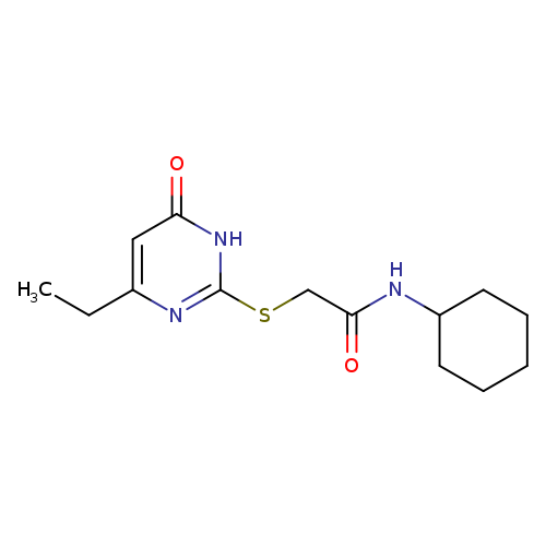 N-cyclohexyl-2-[(4-ethyl-6-oxo-1,6-dihydropyrimidin-2-yl)sulfanyl]acetamide