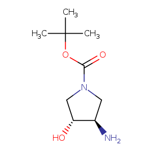 1-Pyrrolidinecarboxylic acid, 3-amino-4-hydroxy-, 1,1-dimethylethyl ester, (3R,4R)-rel-