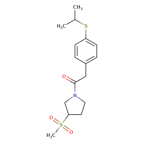 1-(3-methanesulfonylpyrrolidin-1-yl)-2-[4-(propan-2-ylsulfanyl)phenyl]ethan-1-one