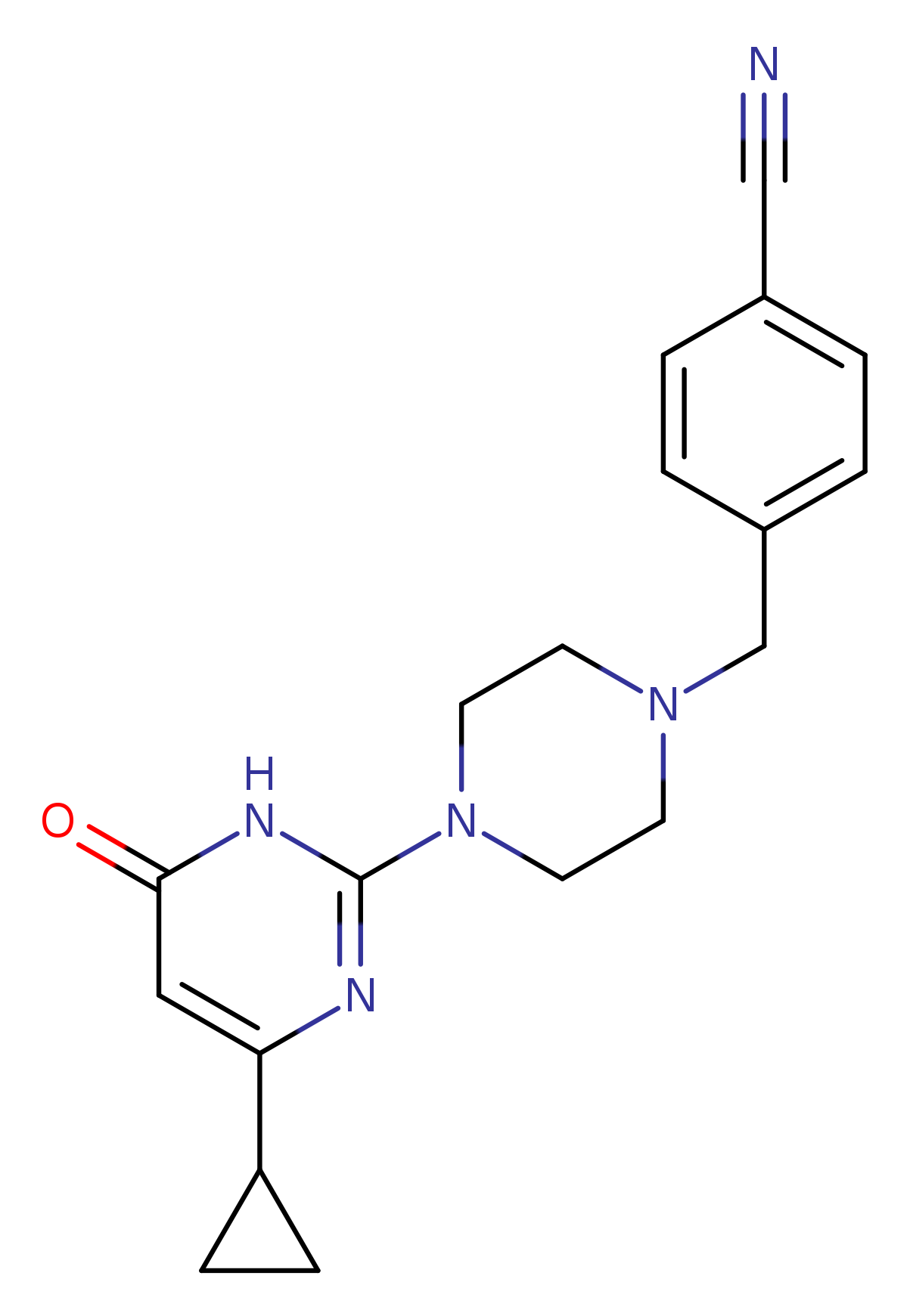4-{[4-(4-cyclopropyl-6-oxo-1,6-dihydropyrimidin-2-yl)piperazin-1-yl]methyl}benzonitrile