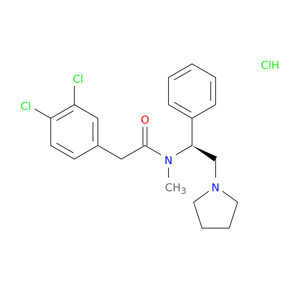 (S)-2-(3,4-Dichlorophenyl)-N-methyl-N-(1-phenyl-2-(pyrrolidin-1-yl)ethyl)acetamide hydrochloride