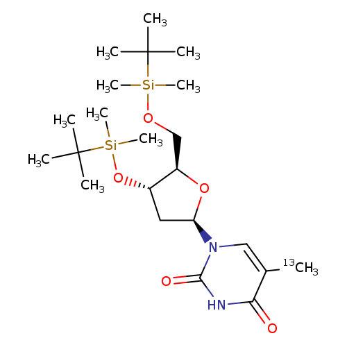 3',5'-Bis-O-[(1,1-dimethylethyl)dimethylsilyl]thymidine-α-13C