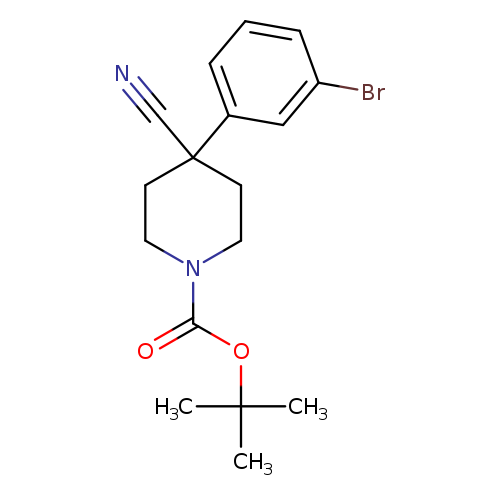 1-Piperidinecarboxylic acid, 4-(3-bromophenyl)-4-cyano-, 1,1-dimethylethyl ester